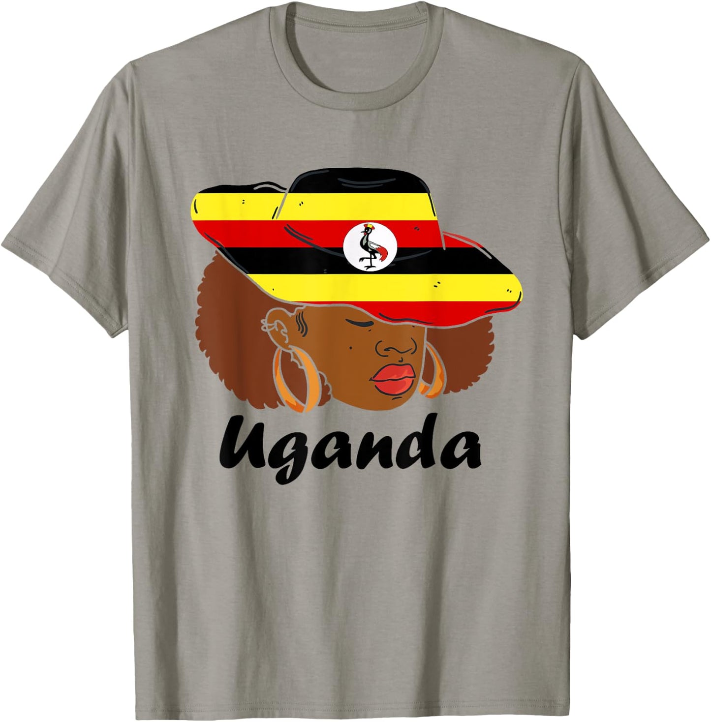 Uganda Woman Ugandan Pride Ugandan Flag Ugandan Roots T-Shirt - T-Shirt | Sand