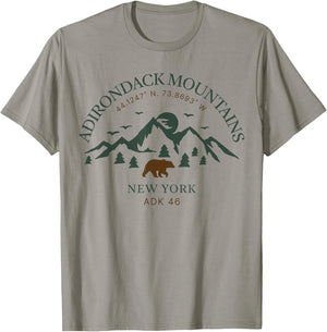 Adirondack Mountains Adk 46Er T-Shirt - T-Shirt | Sand