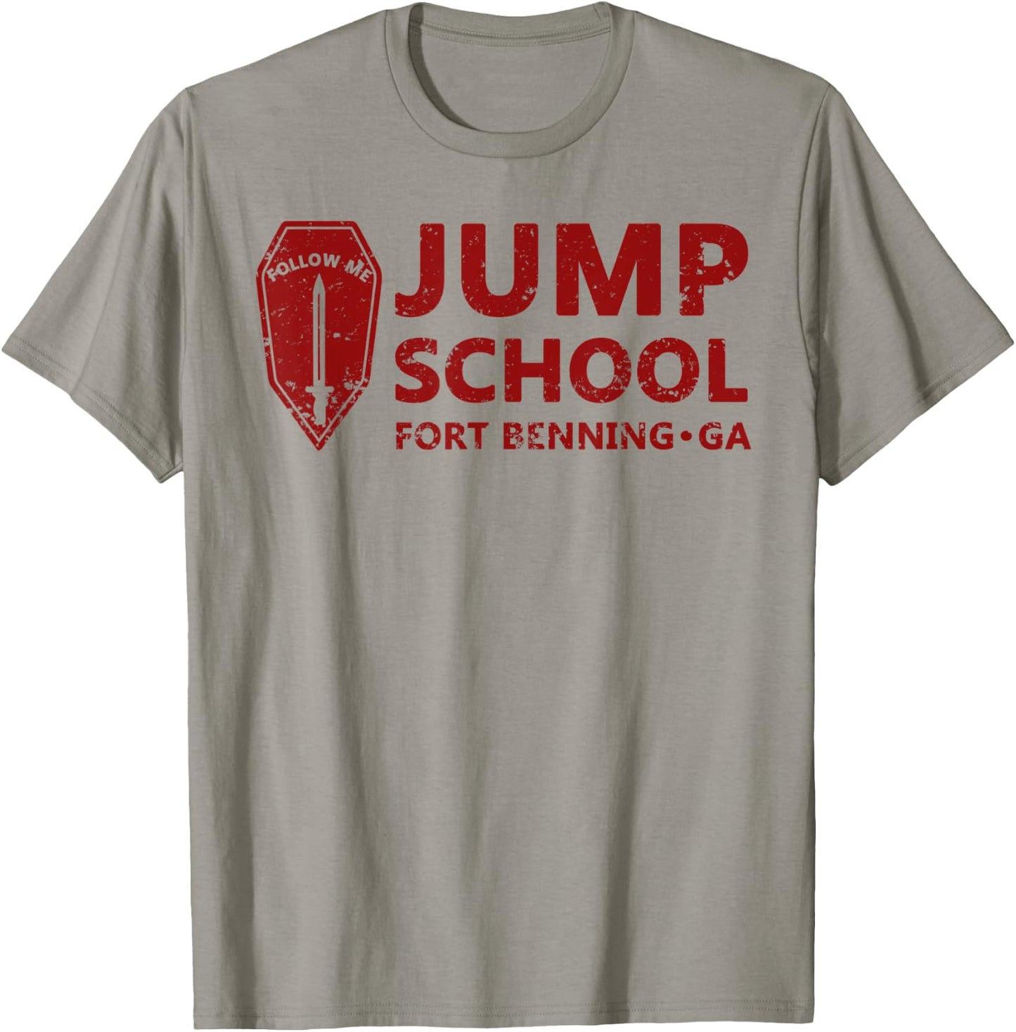 Jumpmaster Follow Me Jump School Airborne Fort Benning T-Shirt - T-Shirt | Sand