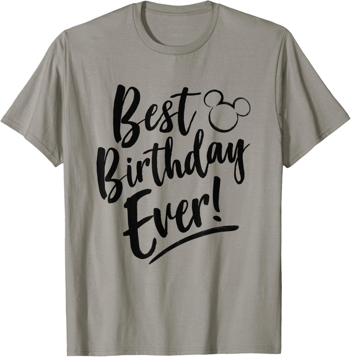 Disney Mickey And Friends Best Birthday Ever Classic Logo T-Shirt - T-Shirt | Sand