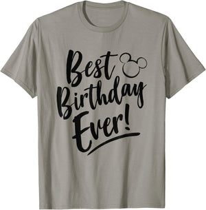 Disney Mickey And Friends Best Birthday Ever Classic Logo T-Shirt - T-Shirt | Sand