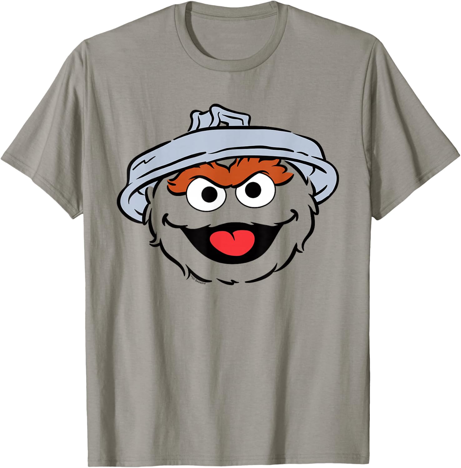 Sesame Street Oscar The Grouch Full Face Halloween Costume T-Shirt - T-Shirt | Sand