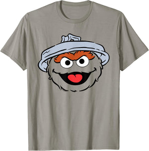 Sesame Street Oscar The Grouch Full Face Halloween Costume T-Shirt - T-Shirt | Sand