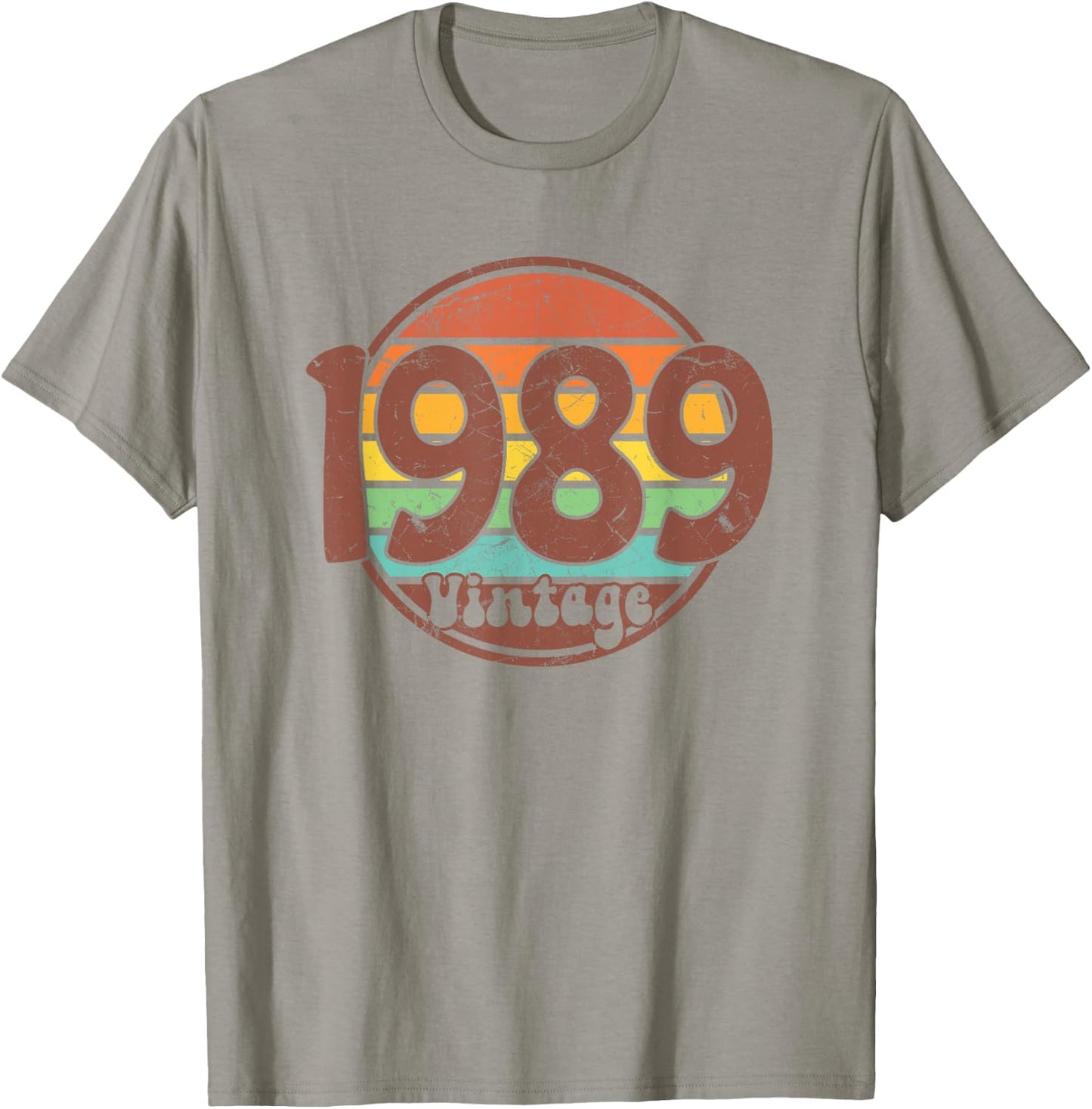 Born In 1989 Birthday, Simple Vintage Born In 1989 Birthday T-Shirt - T-Shirt | Sand