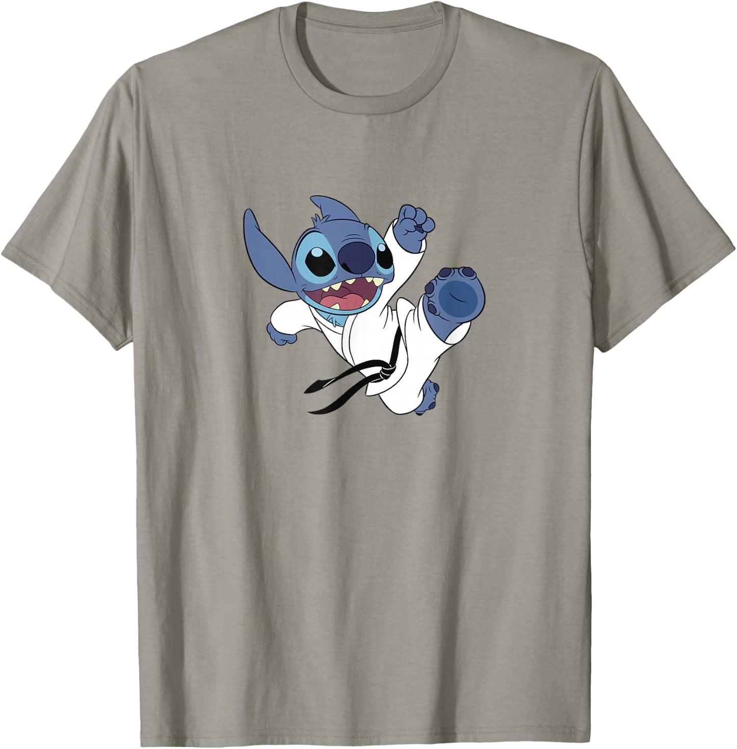 Disney Lilo & Stitch Karate Kick Black Belt Cute Logo T-Shirt - T-Shirt | Sand