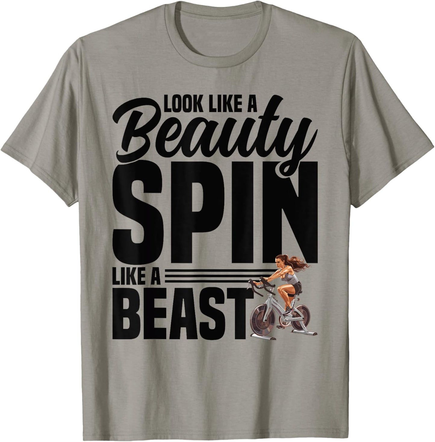 Indoor Cycling Workout Spin Instructor Spinning Spin Class T-Shirt - T-Shirt | Sand