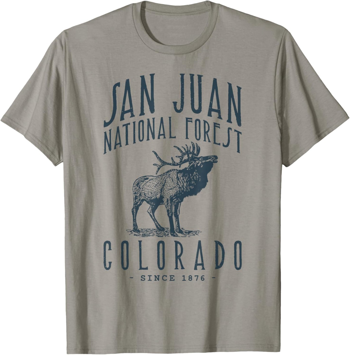 San Juan National Forest Elk Hunting Colorado T-Shirt - T-Shirt | Sand