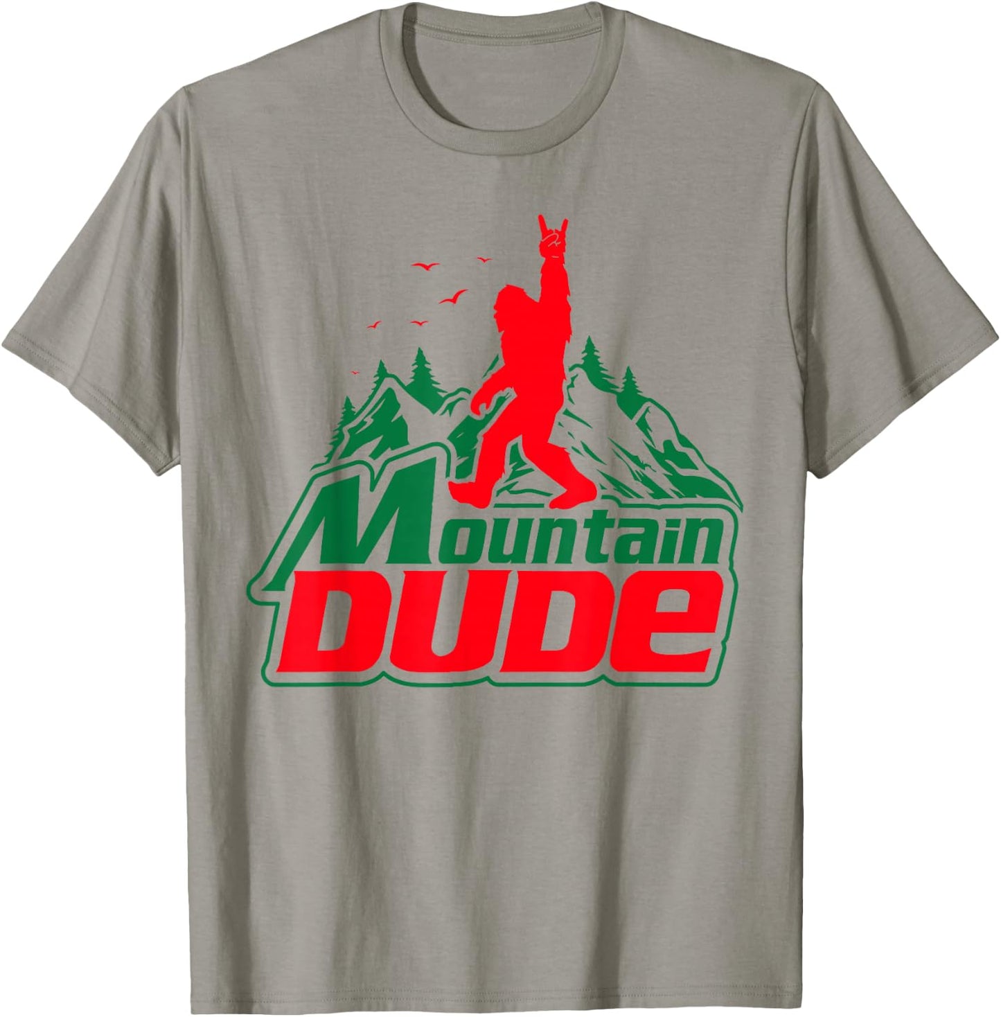 Mountain Dude Funny Bigfoot Sasquatch Hiking Gifts Men Women T-Shirt - T-Shirt | Sand