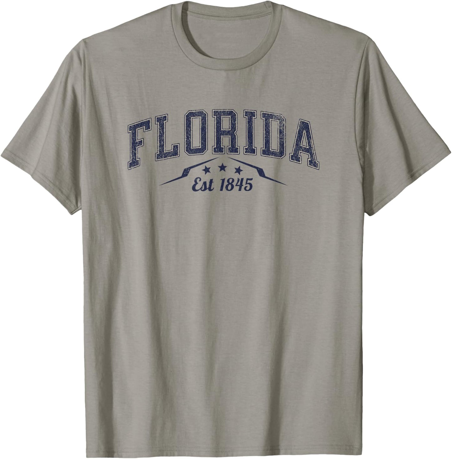 Retro State of Florida Est 1845 Varsity Style Florida T-Shirt - T-Shirt | Sand