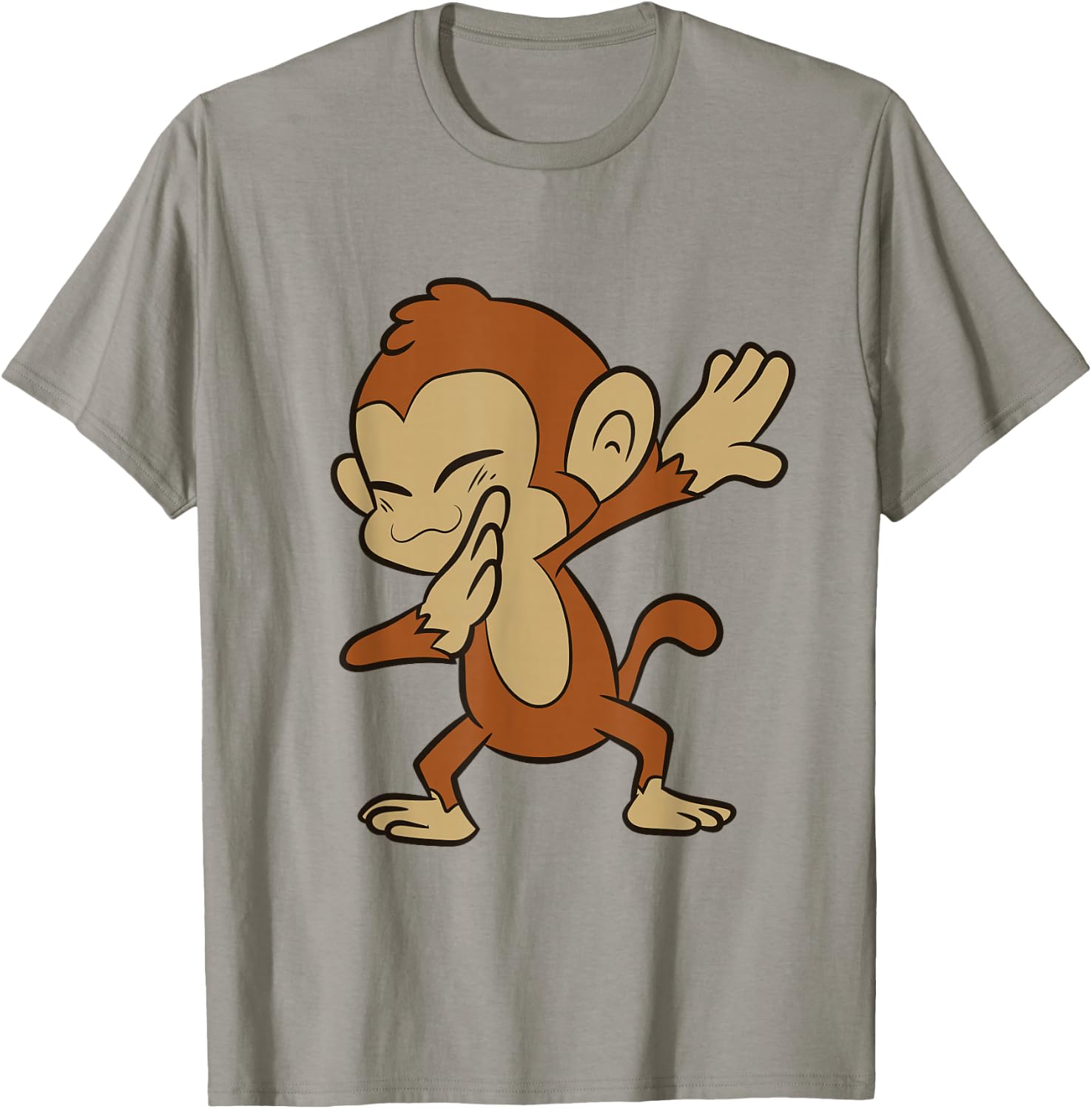 Monkey Animal Ape Funny Dabbing Monkey T-Shirt - T-Shirt | Sand