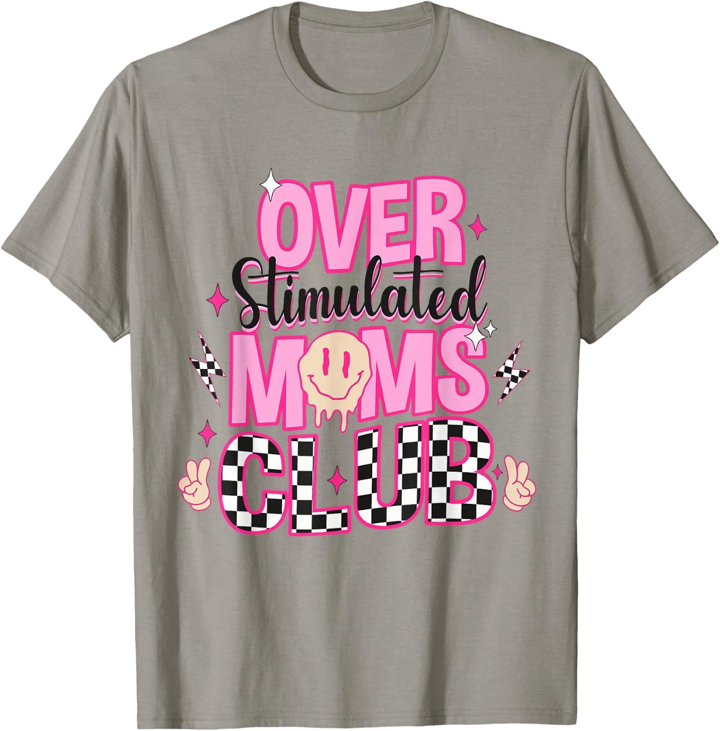 Moms Club Overstimulated T-Shirt - T-Shirt | Sand