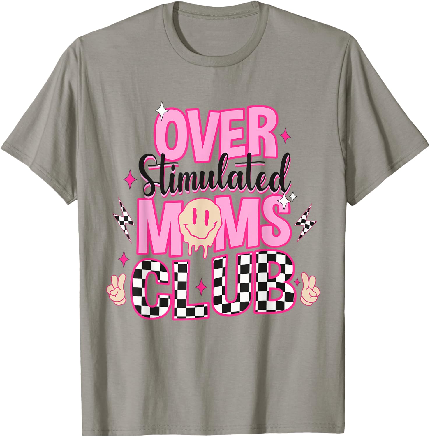 Moms Club Overstimulated T-Shirt - T-Shirt | Sand
