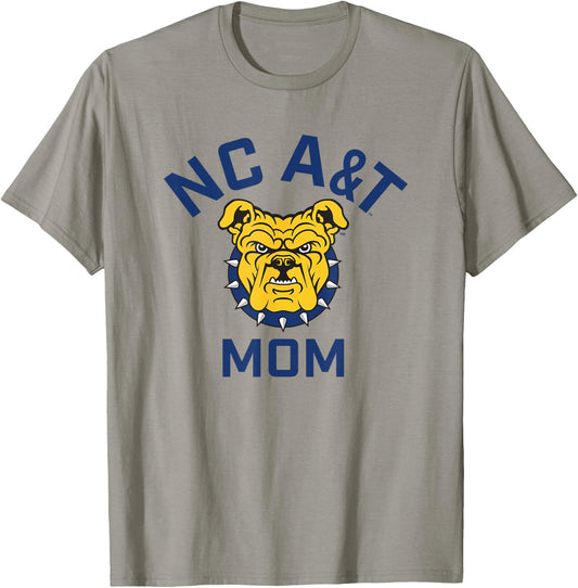 North Carolina A&T State University Aggies Arched Mom T-Shirt - T-Shirt | Sand