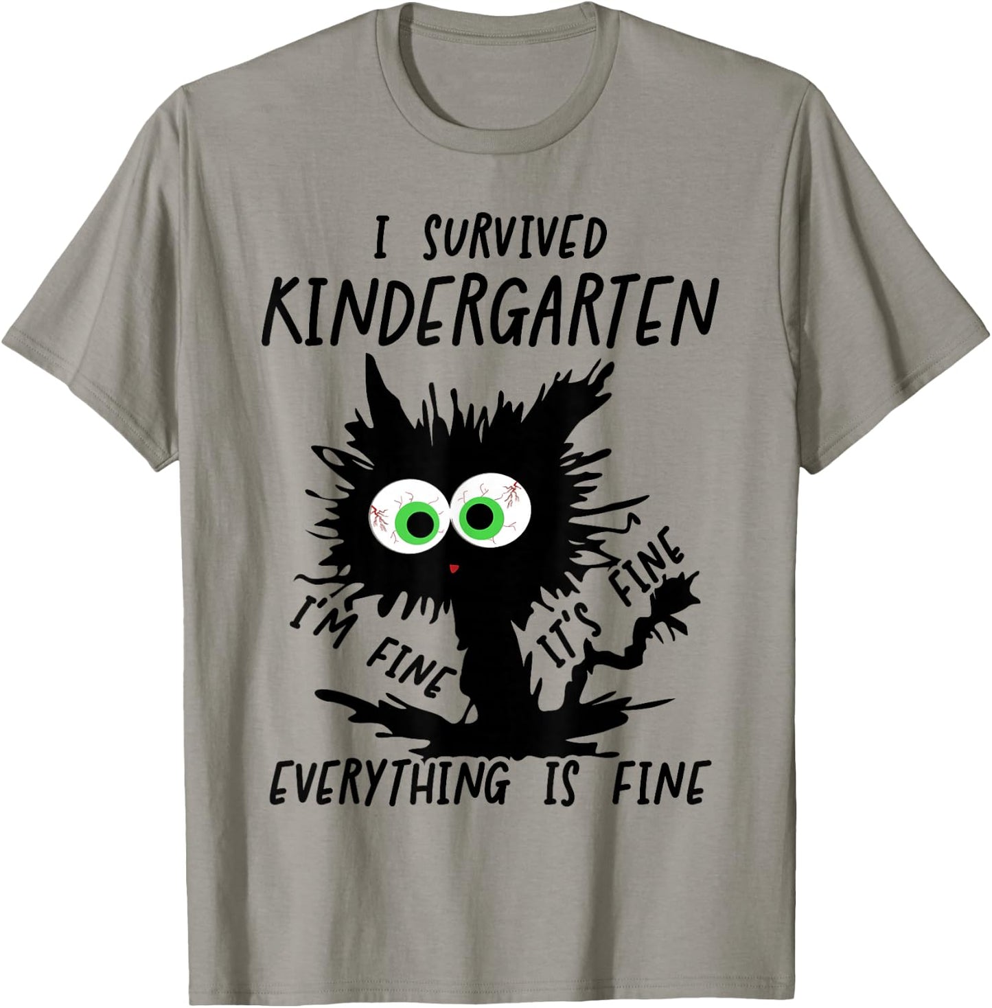 Funny Kindergarten Grad 2026 I Survived Kindergarten T-Shirt - T-Shirt | Sand