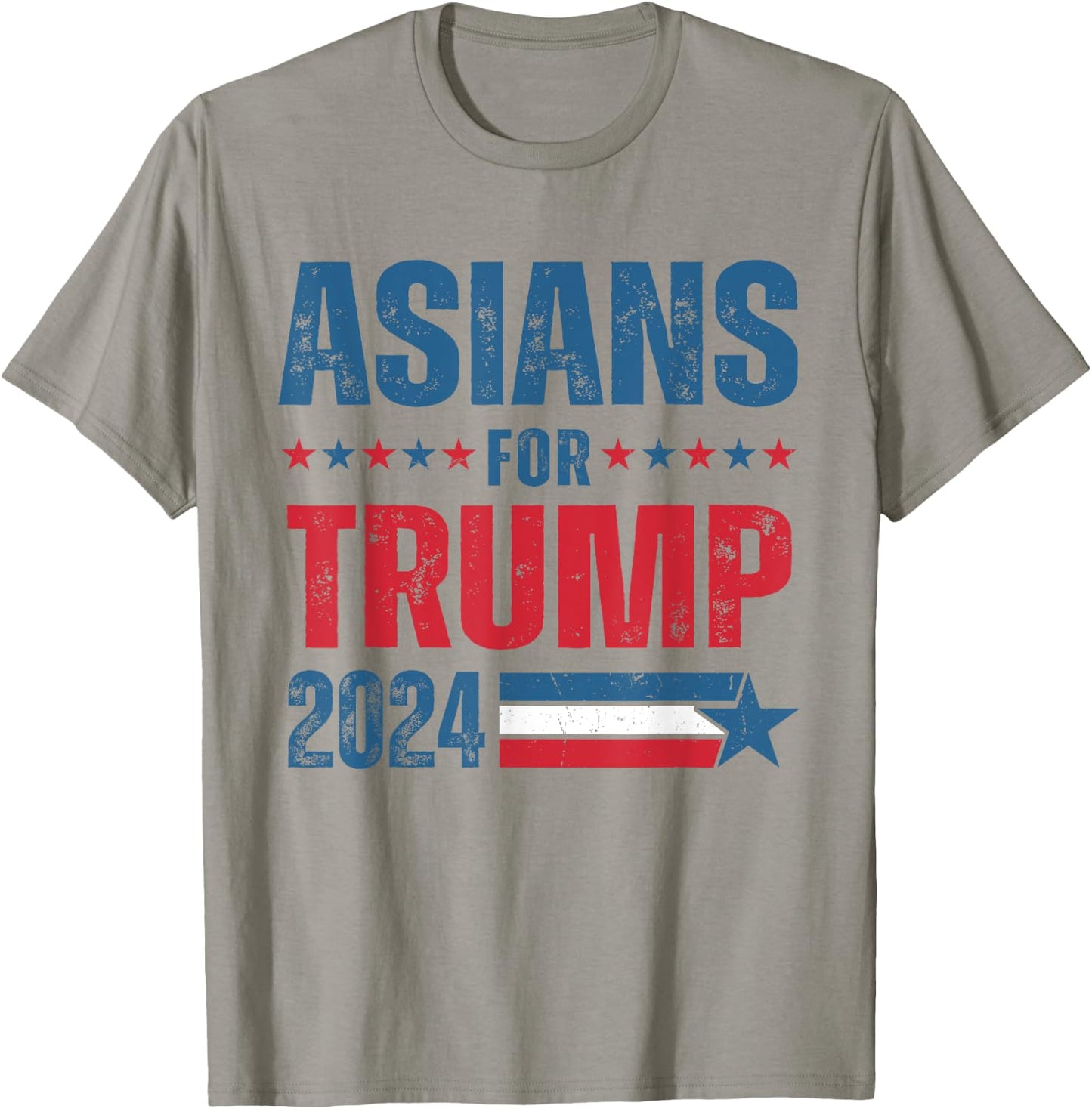 Asians For Trump 2024 Respublican US Flag T-Shirt - T-Shirt | Sand