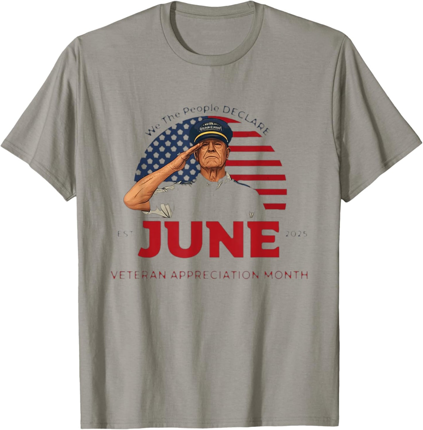 June Veteran Month 2025 Happy Veteran's Month Appreciation T-Shirt - T-Shirt | Sand