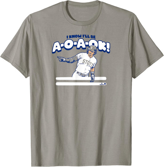 Bryson Stott - A-O-A-OK - Philadelphia Baseball T-Shirt - T-Shirt | Sand