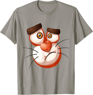 Tiger Halloween Costume Shirt Face Boys Girls Kids T-Shirt - T-Shirt | Sand
