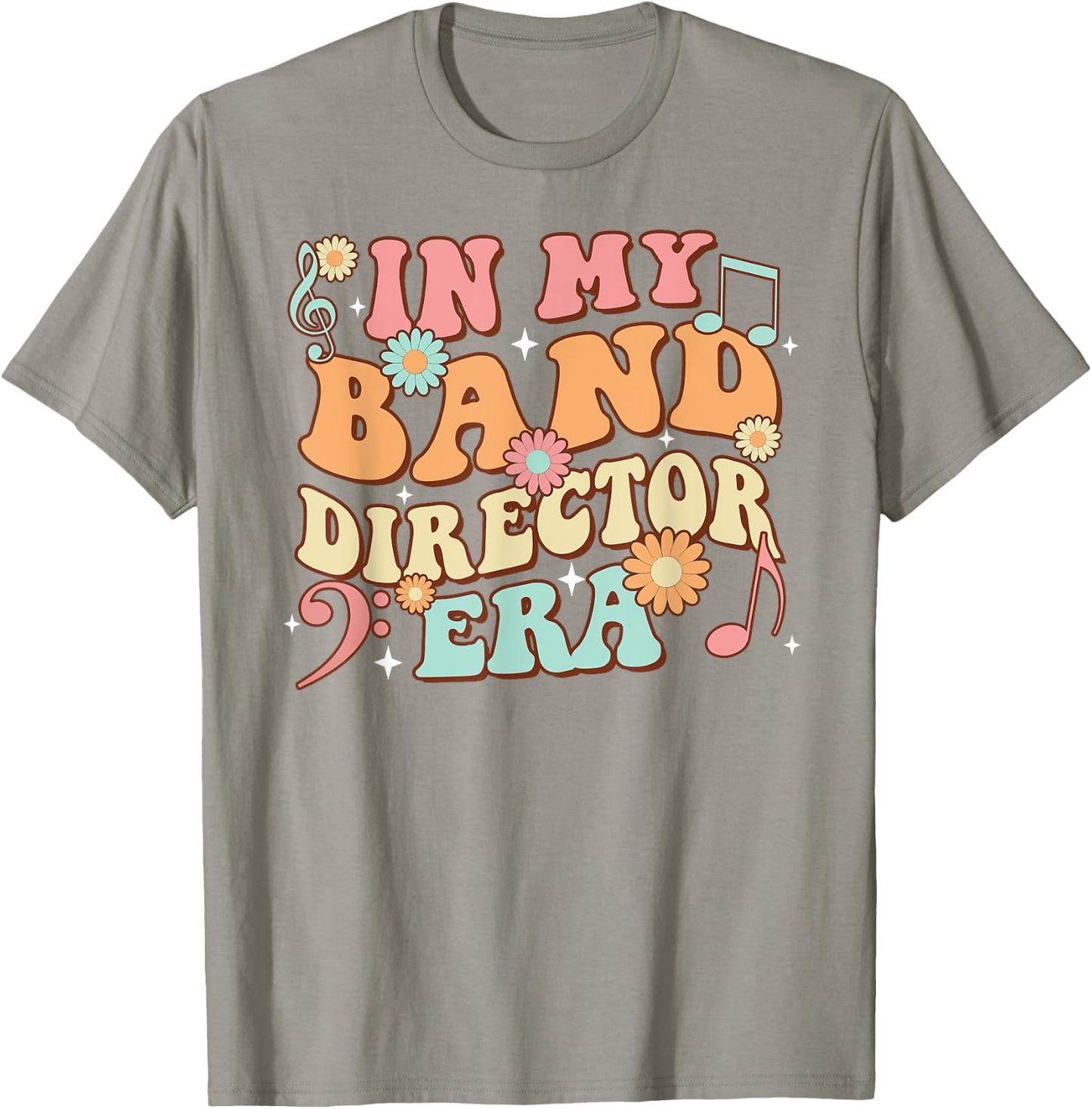 Groovy In My Band Director Era Music Teacher T-Shirt - T-Shirt | Sand