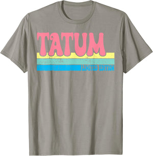 TATUM Name Personalized Cute Idea Groovy Women TATUM T-Shirt - T-Shirt | Sand
