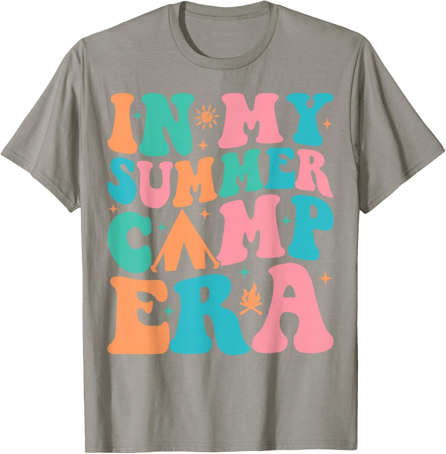Groovy In My Summer Camp Era Camping T-Shirt - T-Shirt | Sand