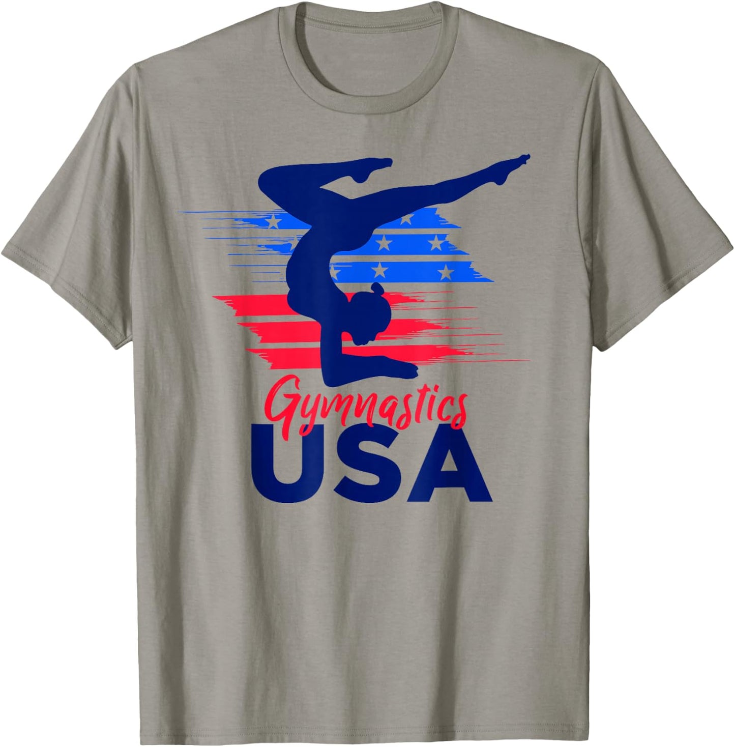 USA Flag Gymnastics USA Support T-Shirt - T-Shirt | Sand