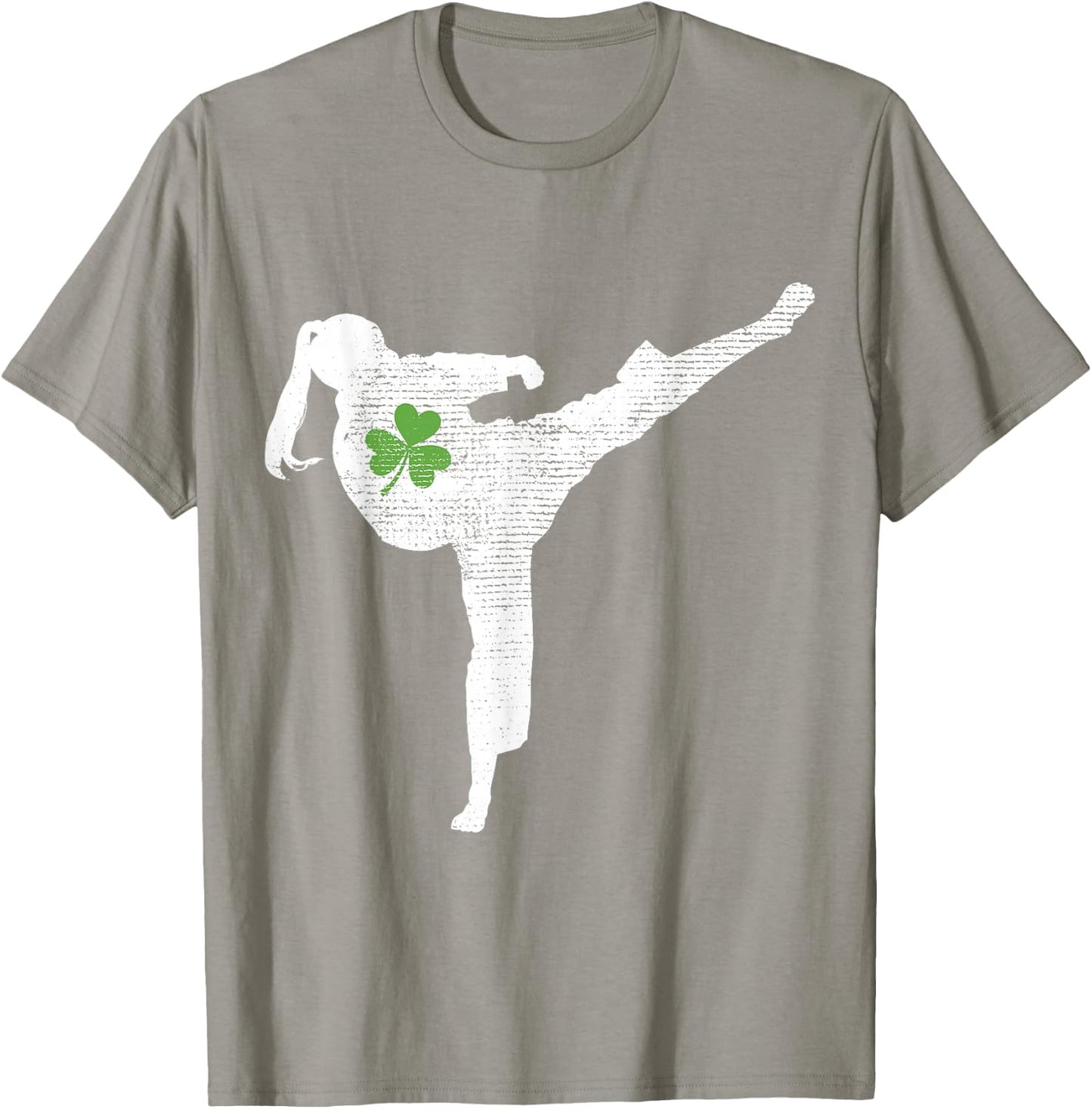 Karate Lovers Green Shamrock Leaf St Patricks Day T-Shirt - T-Shirt | Sand