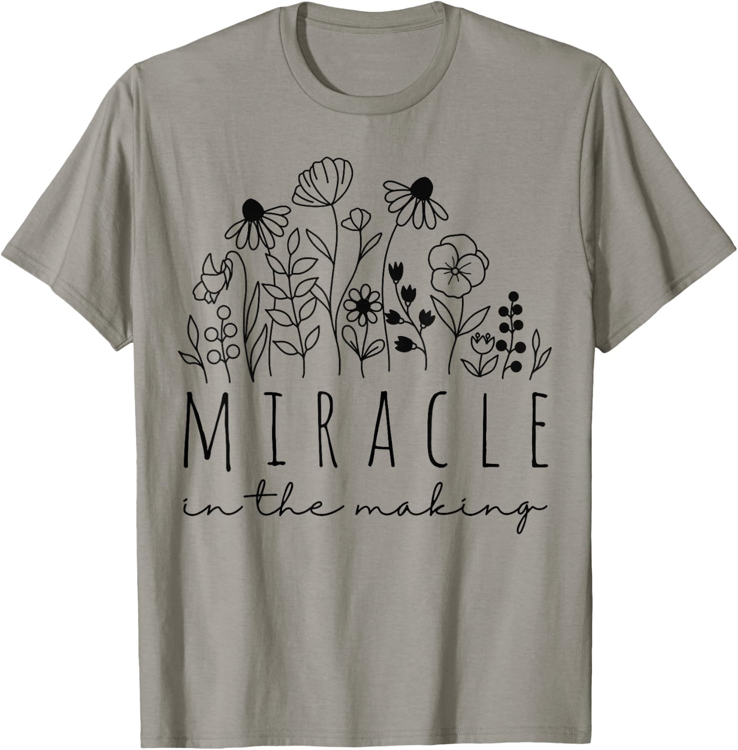 IVF Miracle in The Making Embryo Transfer Day Infertility T-Shirt - T-Shirt | Sand