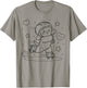 Dog roller skating to paint and color T-Shirt - T-Shirt | Sand