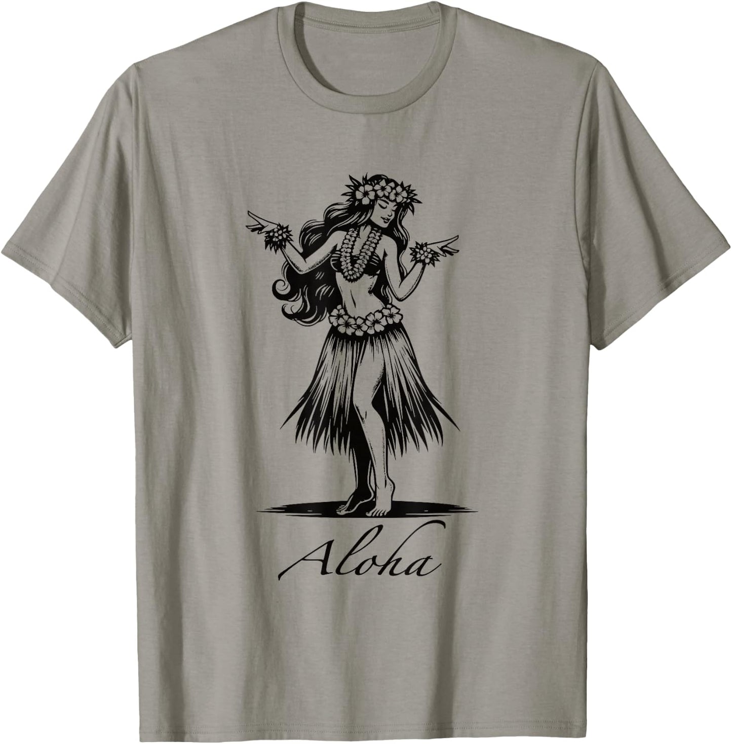 Aloha Hawaii Hawaiian Vintage Wahine Hula Dance Dancer Girl T-Shirt - T-Shirt | Sand