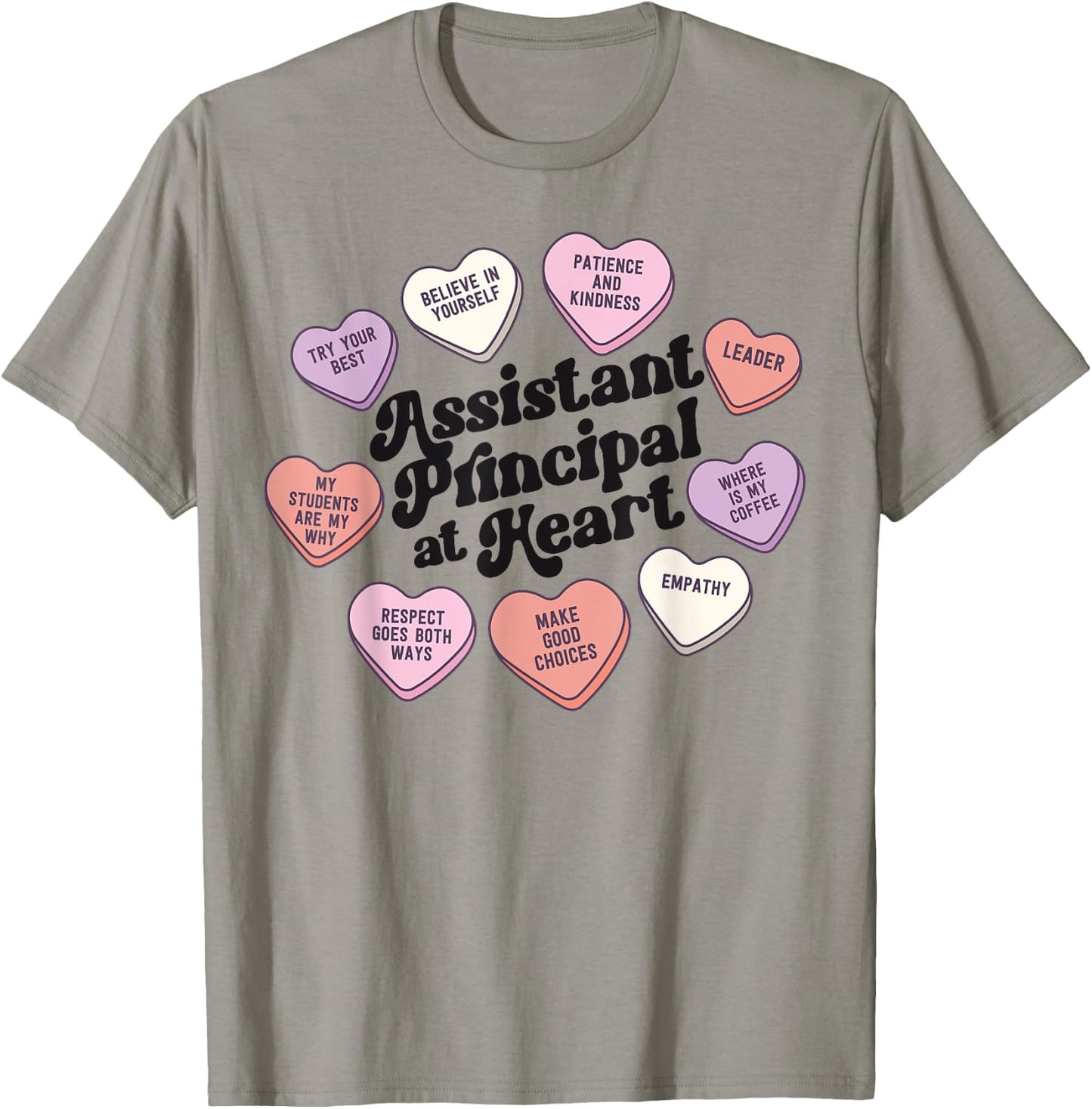 Assistant Principal At Heart Valentines Day T-Shirt - T-Shirt | Sand