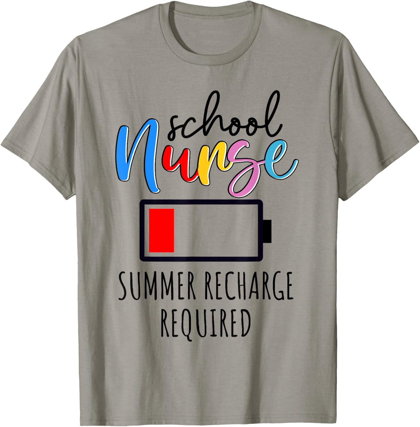 School Nurse Summer Recharge Required Last day of School Women T-Shirt - T-Shirt | Sand