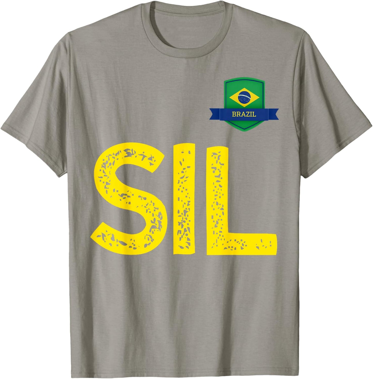 Brazil Human-Flag Letter S and letter I and L Brazil Brasil T-Shirt - T-Shirt | Sand
