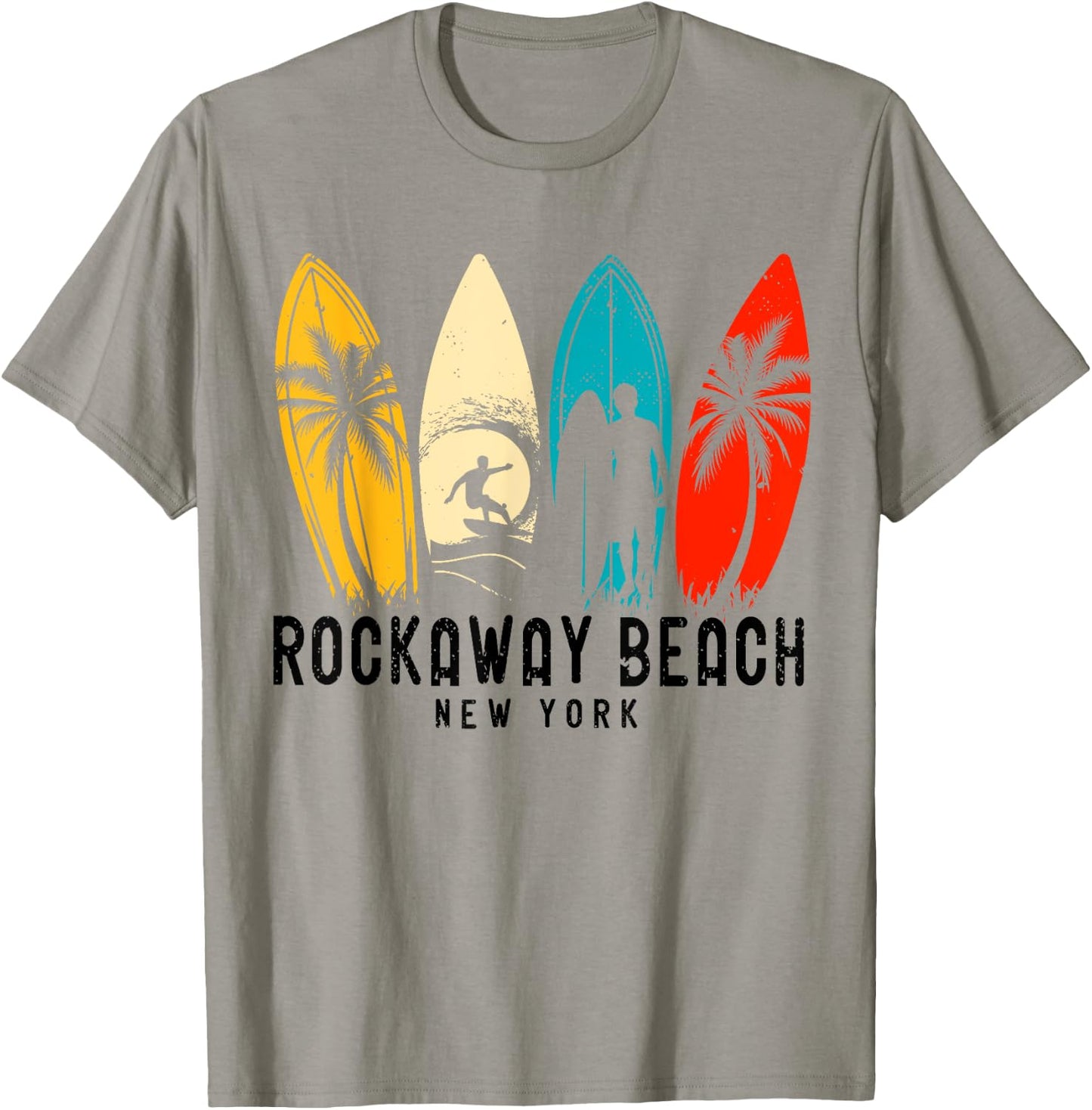 Vintage Rockaway Beach New York Surfboarder T-Shirt - T-Shirt | Sand
