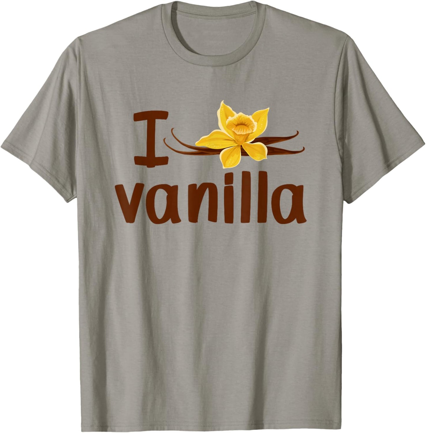 Fun Graphic I Love Vanilla T-Shirt - T-Shirt | Sand