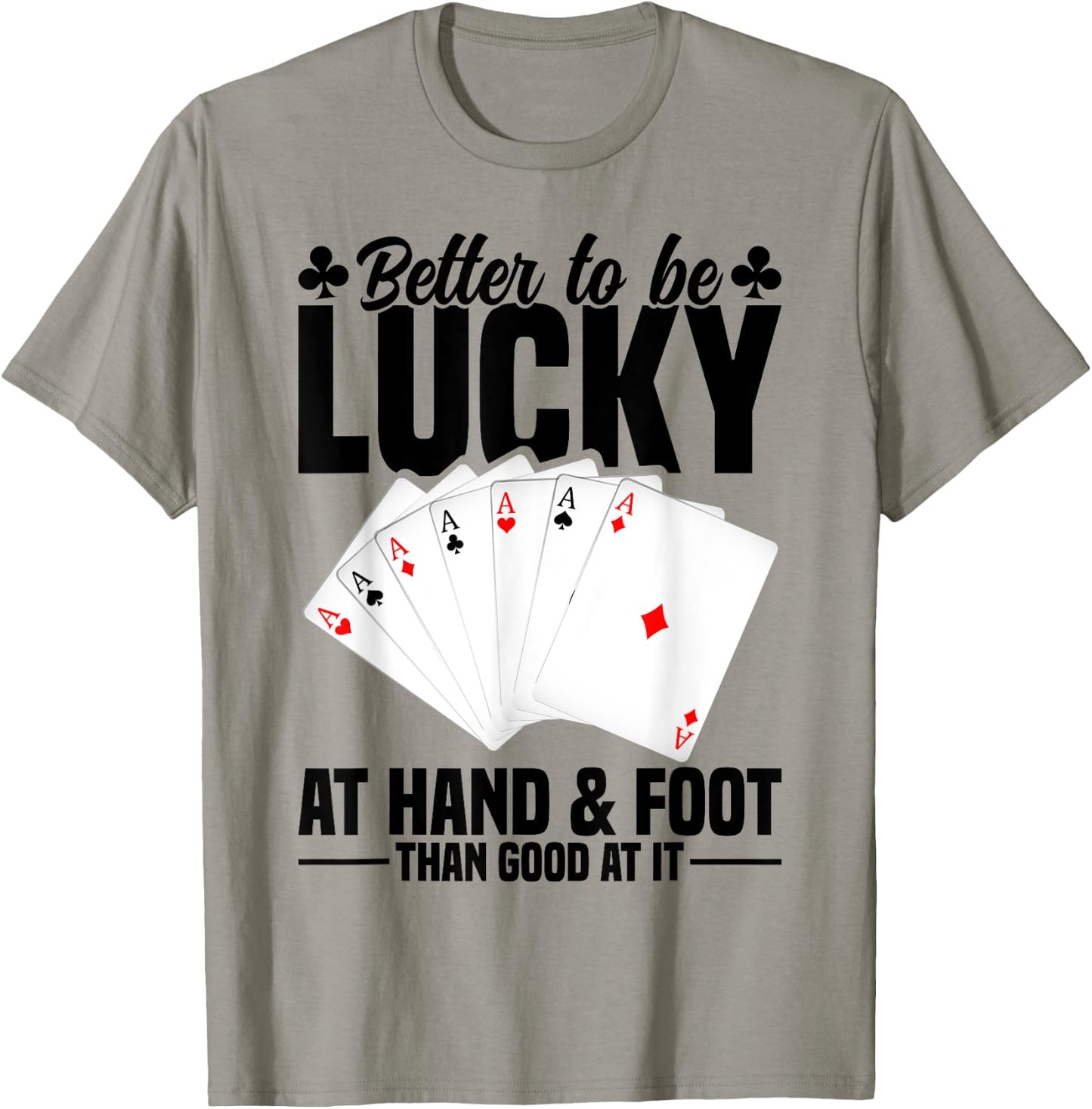 Hand and Foot Playing Cards Game Set Partner Hand Foot T-Shirt - T-Shirt | Sand