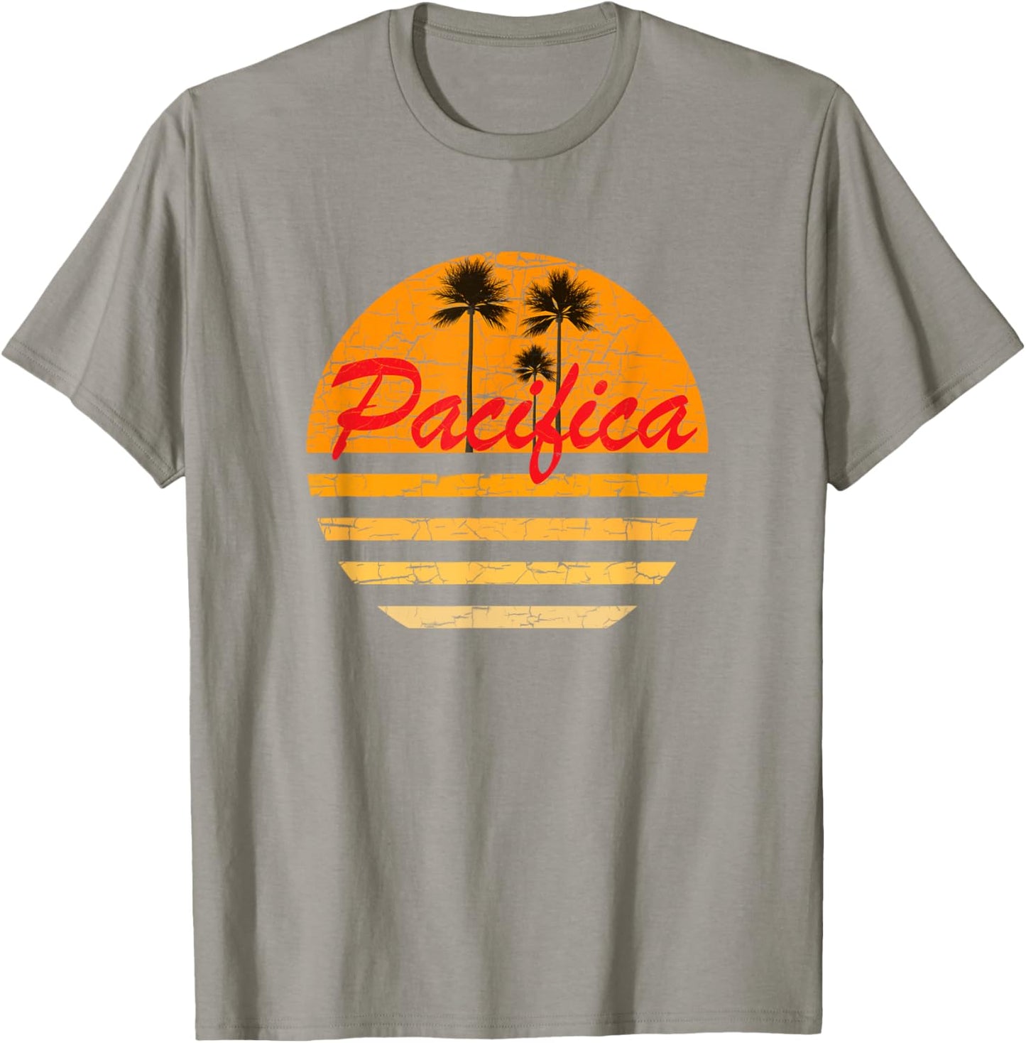 Pacifica, CA Vintage Retro 70s Throwback Surf T-Shirt - T-Shirt | Sand