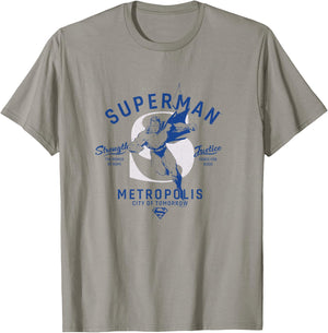 DC Comics Superman Metropolis City Of Tomorrow Vintage Logo T-Shirt - T-Shirt | Sand