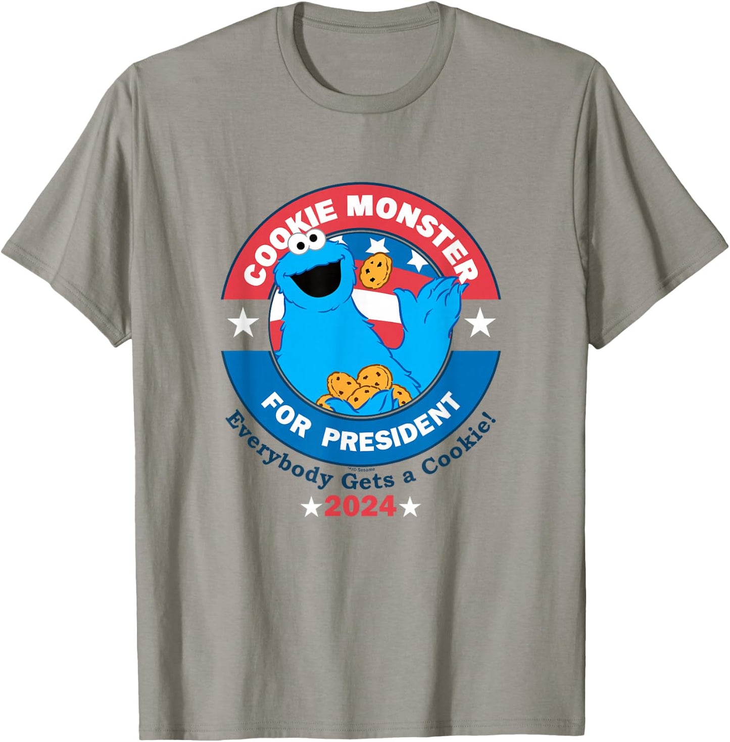 Sesame Street Cookie Monster for President T-Shirt - T-Shirt | Sand