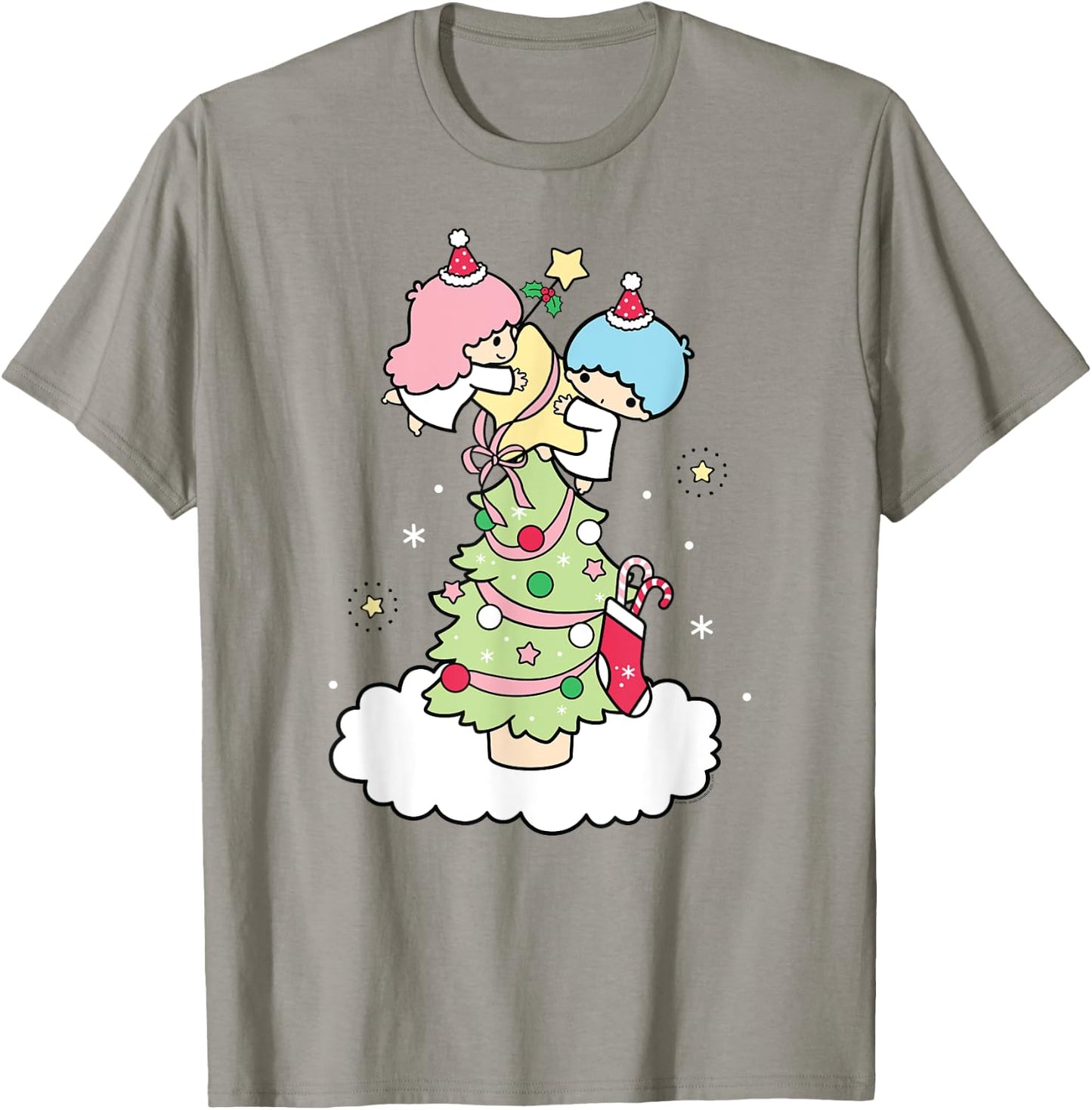 Little Twin Stars Christmas Tree T-Shirt - T-Shirt | Sand