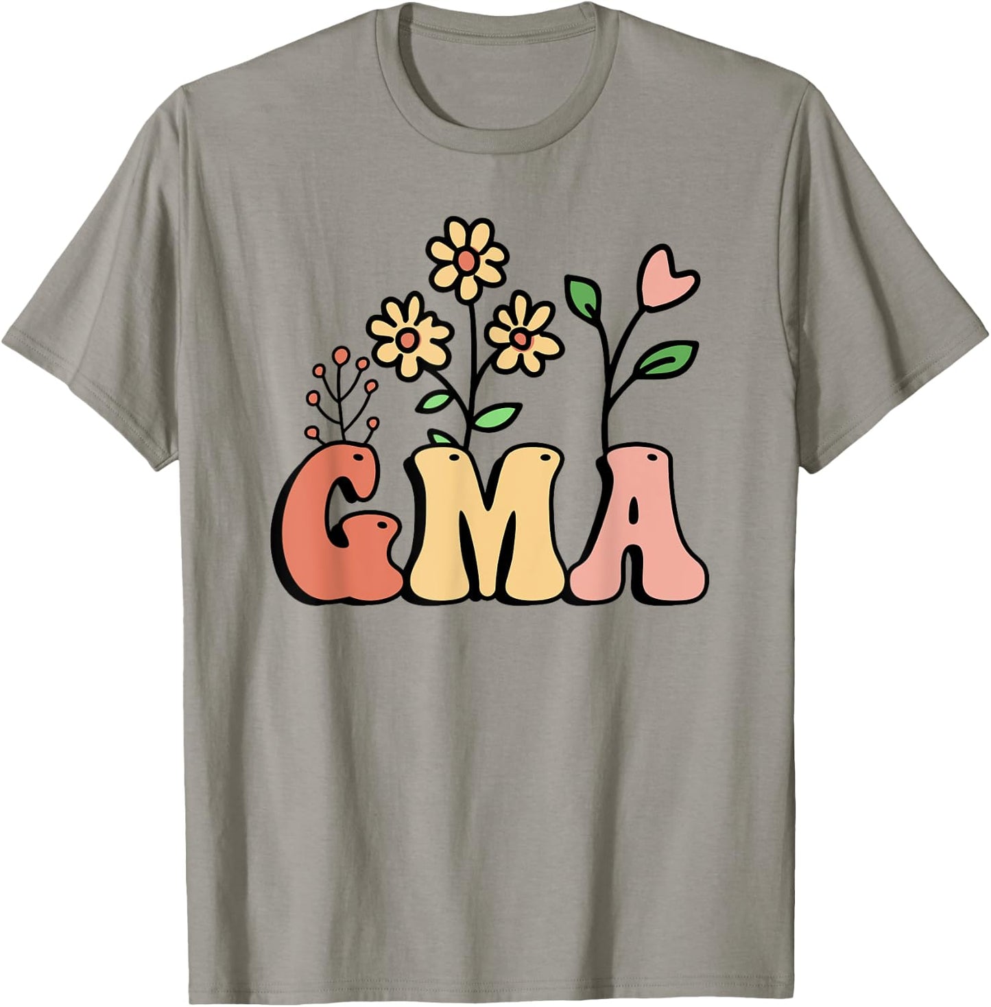 Floral Gma Shirts Grandmother Wildflower T-Shirt - T-Shirt | Sand