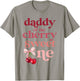 Daddy of the Cherry Sweet One Coquette First Birthday 1st T-Shirt - T-Shirt | Sand