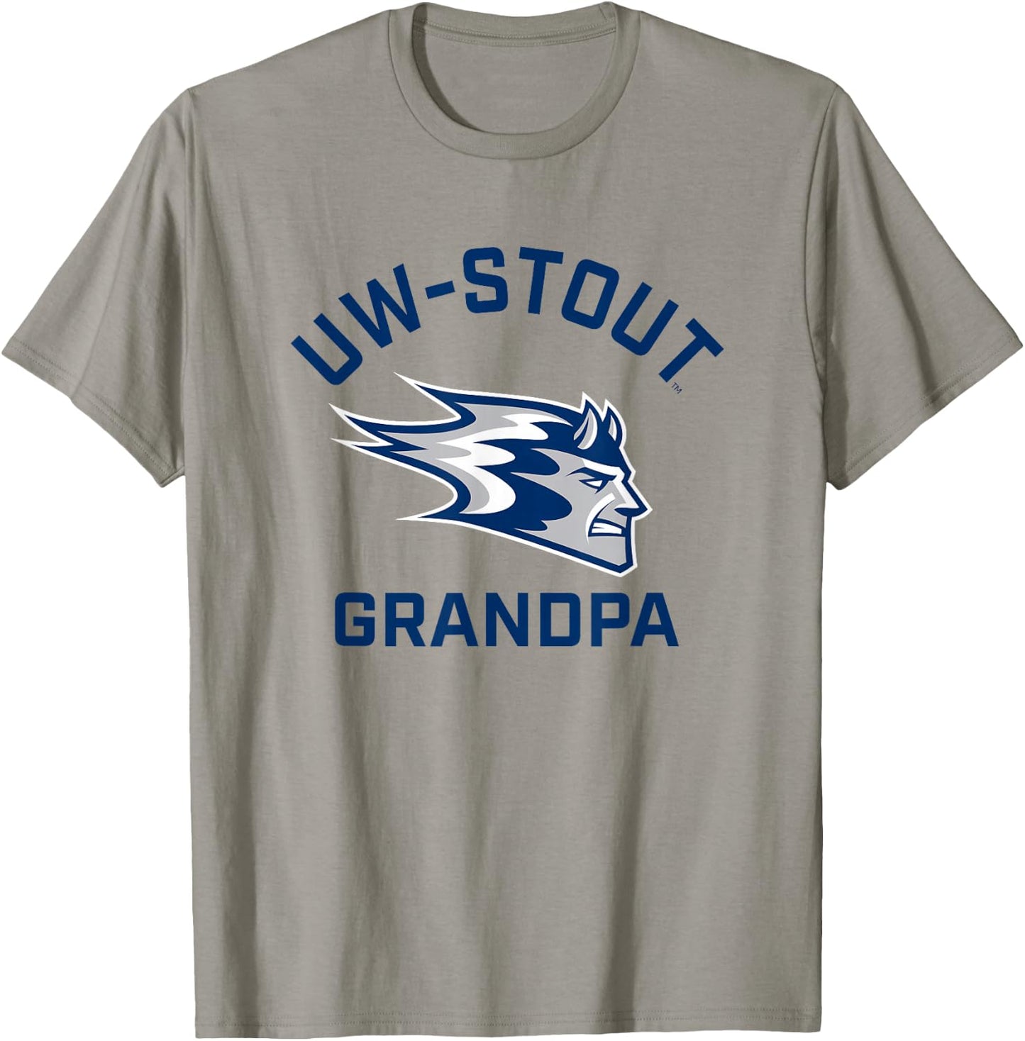 University of Wisconsin-Stout Blue Devils Arched Grandpa T-Shirt - T-Shirt | Sand