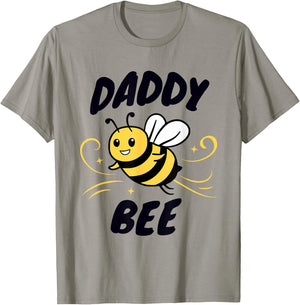 Family Bee Shirts Dad Daddy Bee Themed Birthday Party T-Shirt - T-Shirt | Sand