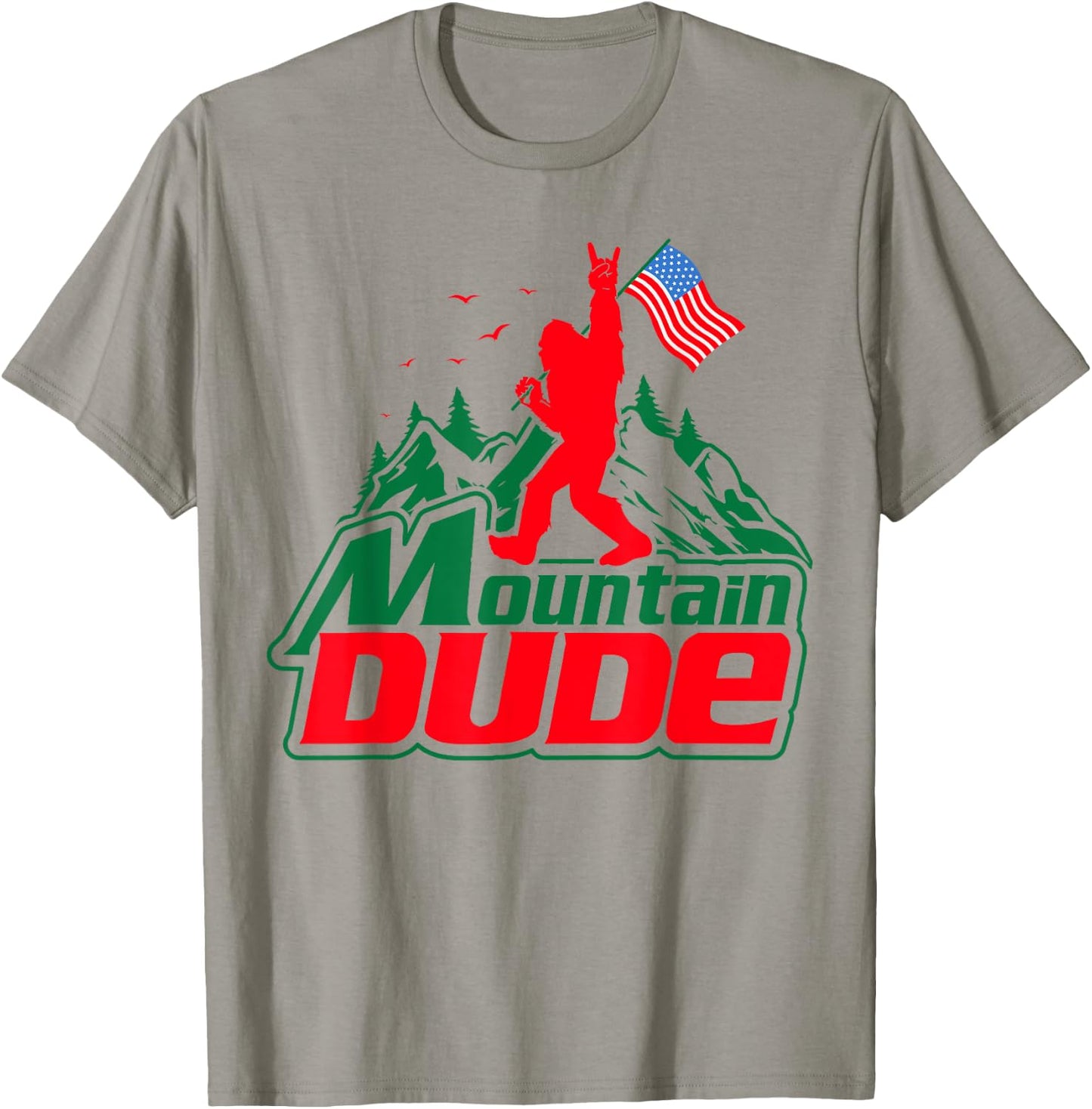 Mountain Dude Funny Bigfoot Sasquatch Hiking Gifts Men Women T-Shirt - T-Shirt | Sand