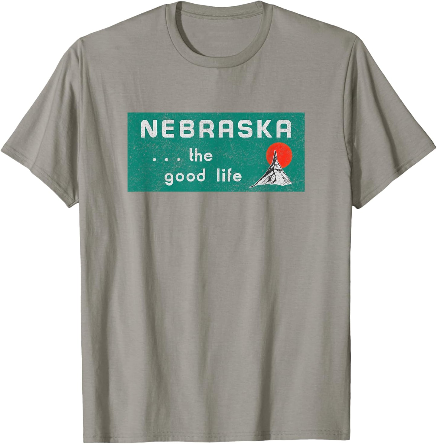Nebraska The Good Life Vintage Distressed T-Shirt - T-Shirt | Sand