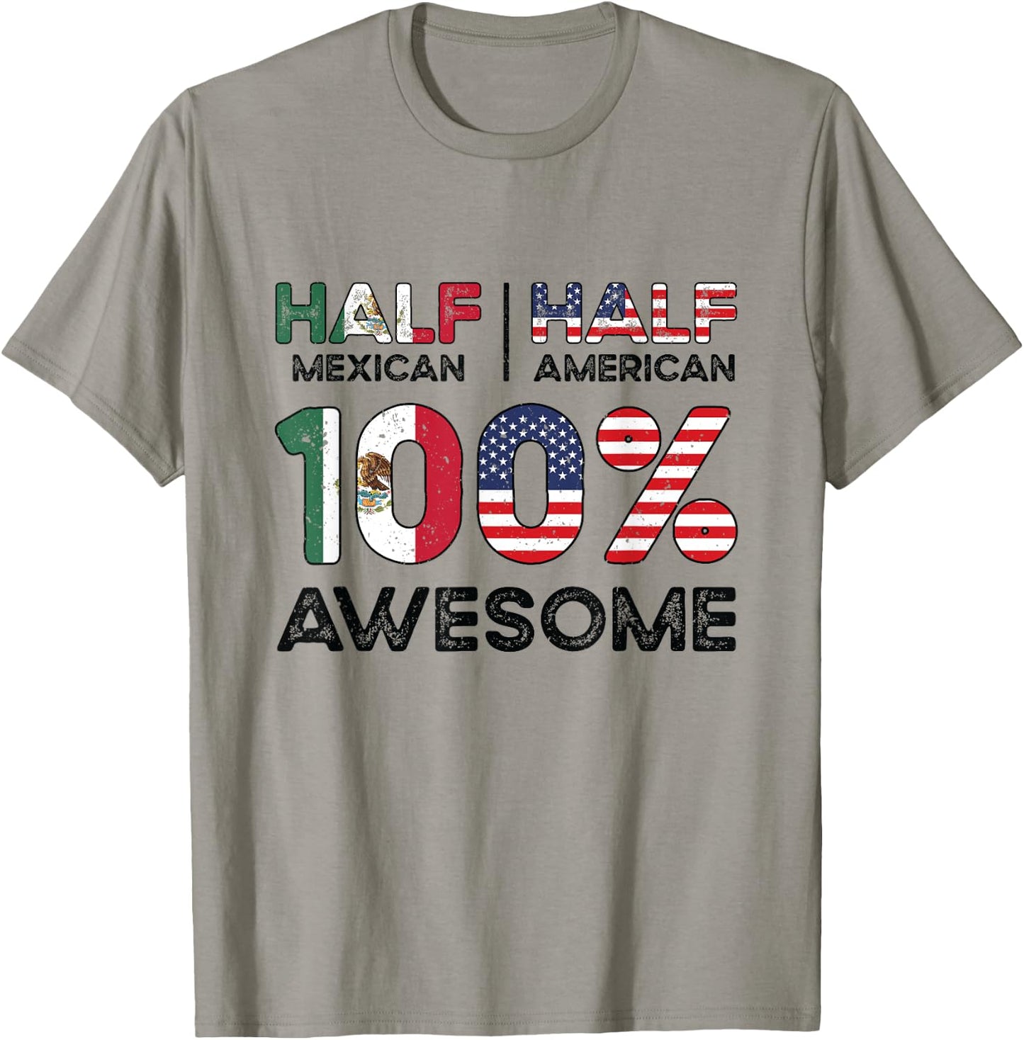 Mexican American Patriot USA Grown Mexico US Flag T-Shirt - T-Shirt | Sand