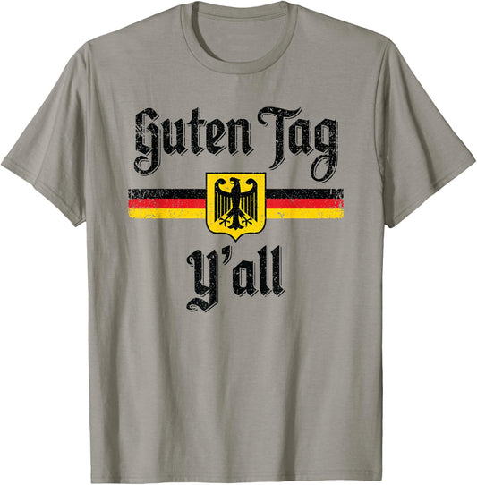 Oktoberfest German Flag Guten Tag Y'all T-Shirt - T-Shirt | Sand