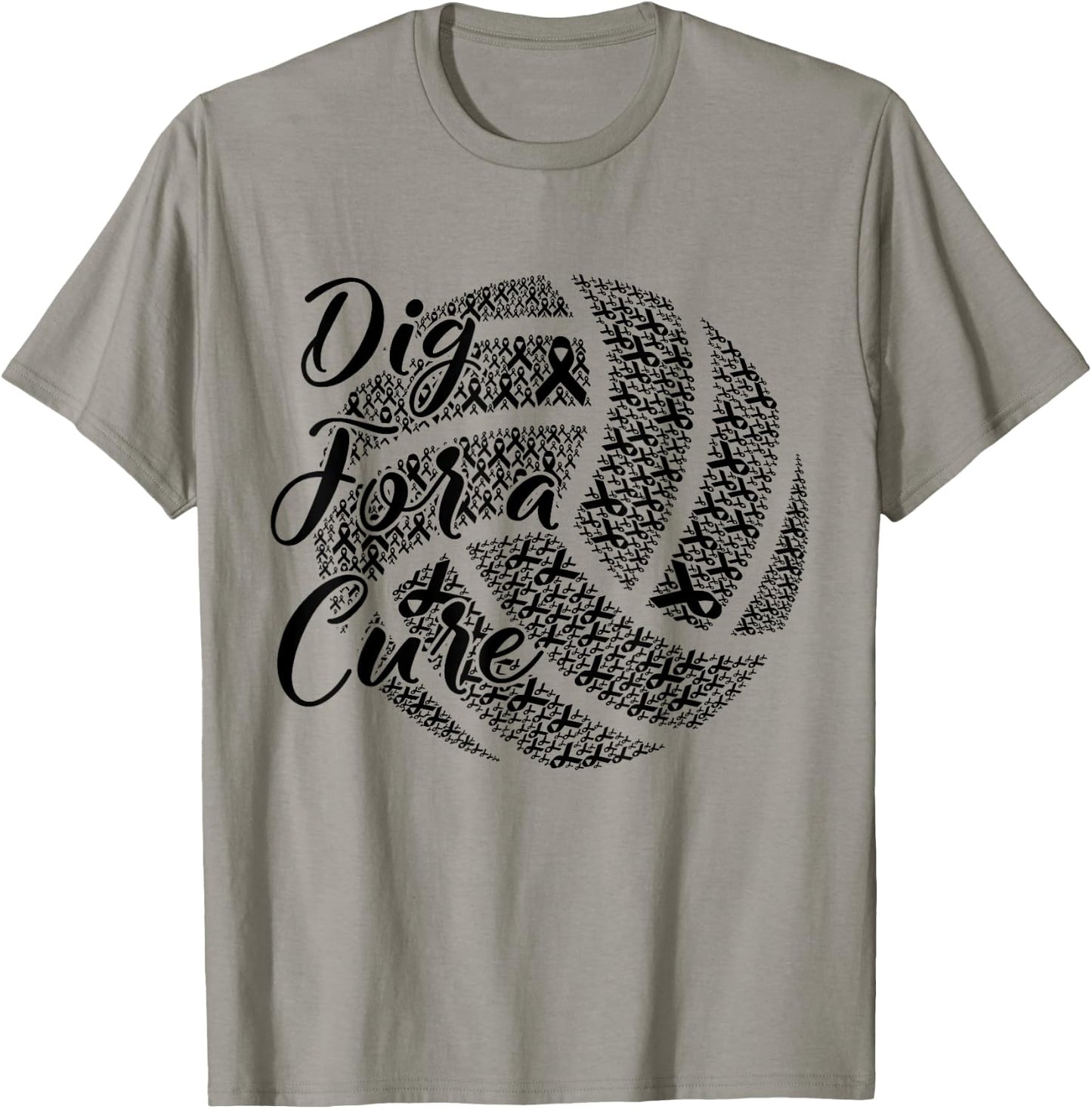 Dig For A Cure Breast Cancer Awareness Volleyball Pink T-Shirt - T-Shirt | Sand