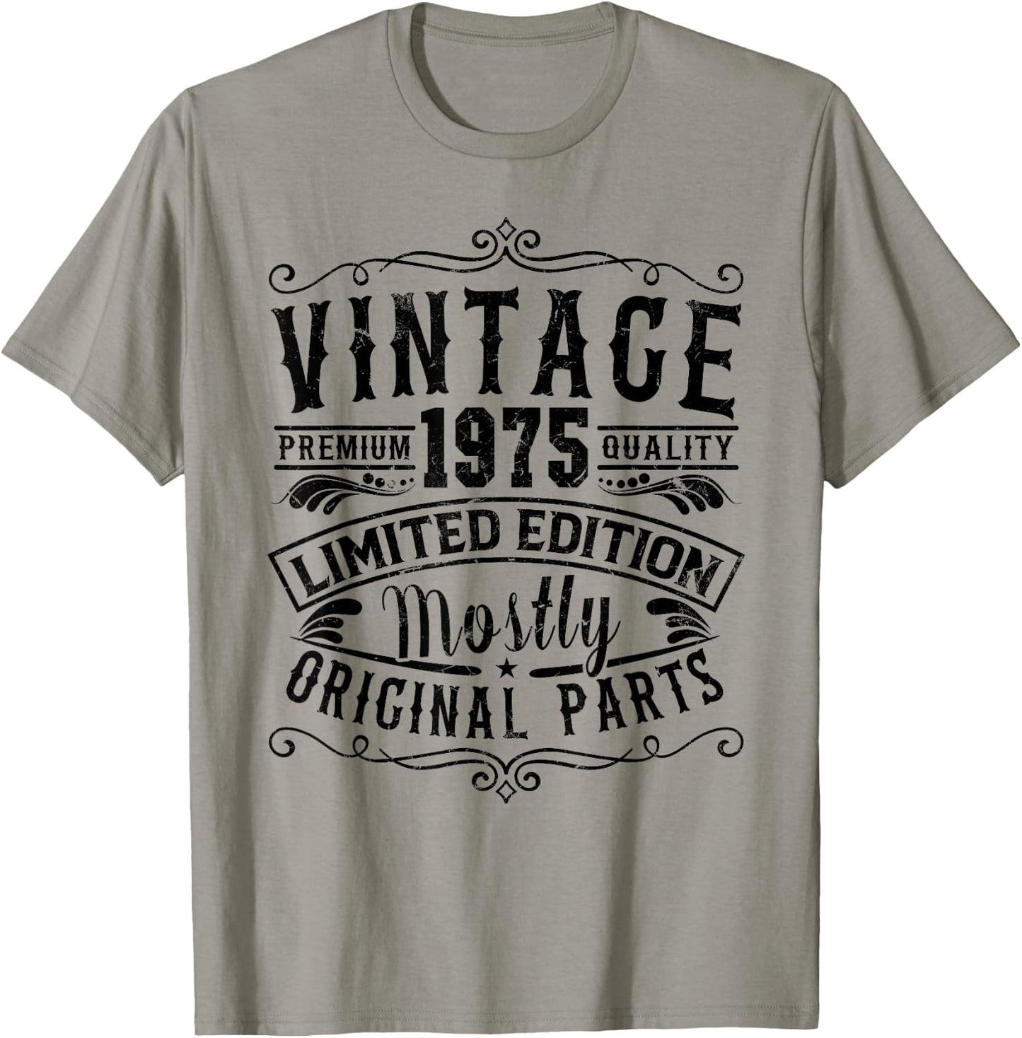 Born In 1975 Vintage Mostly Original Parts Funny Birthday T-Shirt - T-Shirt | Sand